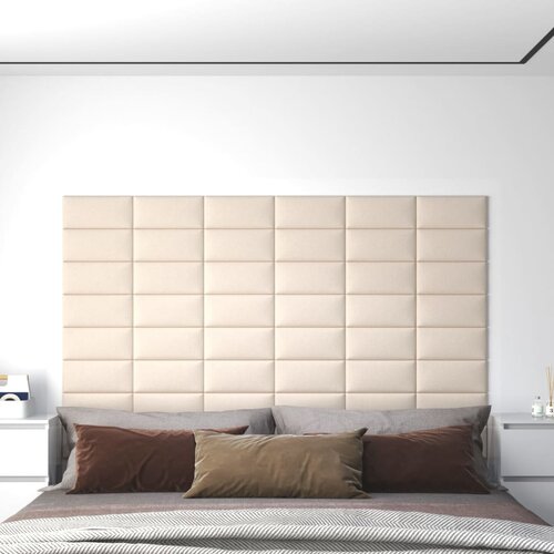 VidaXL zidne ploče bar&amp;scaron;unaste 12 kom krem 30x15 cm 0,54 m&amp;sup2; Slike