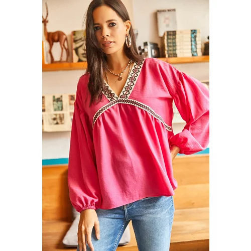 Olalook Blouse - Pink - Relaxed fit
