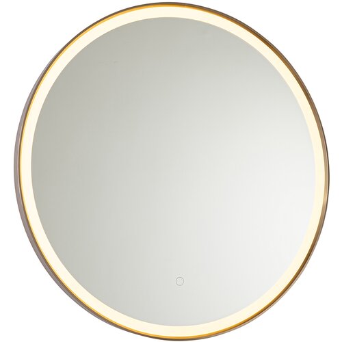 QAZQA Kopalniško ogledalo rožnato zlato 70 cm z LED z zatemnitvijo na dotik - Miral Cene