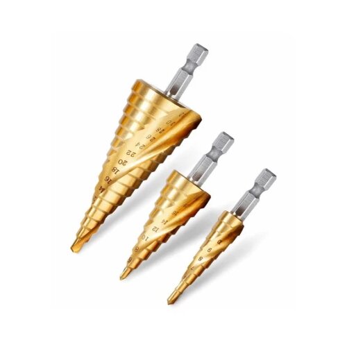  Rovtop set od 3 stepenaste burgije Slike
