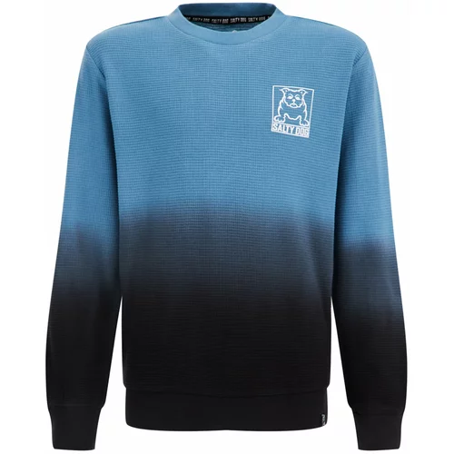 WE Fashion Sweater majica neonsko plava / crna / bijela