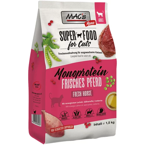 MAC's MAC‘s Superfood for Cats Adult Monoprotein konj - 1,5 kg