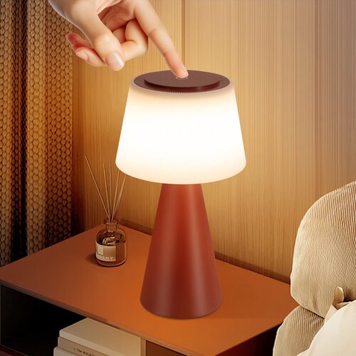 Nettlife Lampe de table à piles, lampe de chevet LED - 3600mhA sans fil, lampe tactile à intensité variable avec batterie rouge rechargeable par USB, (22143965) Cene