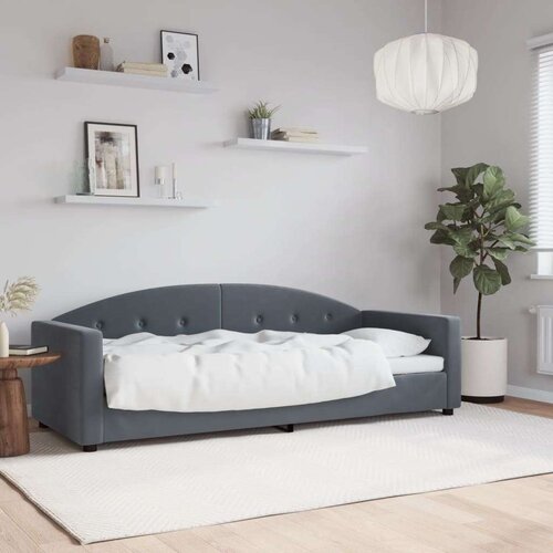  Raztegljiva postelja temno siva 80x200 cm žamet, (21292971) Cene
