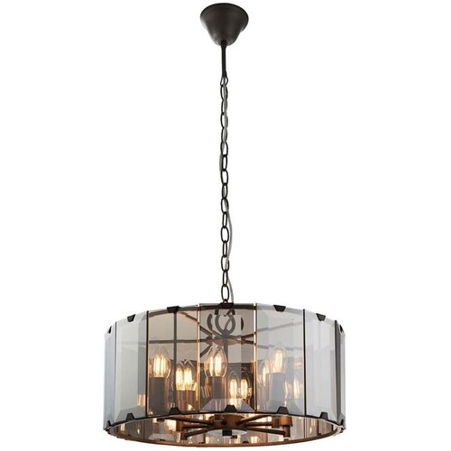  Endon 61294 - Luster na lancu CLOONEY 8xE14/40W/230V crna/dimljena Cene