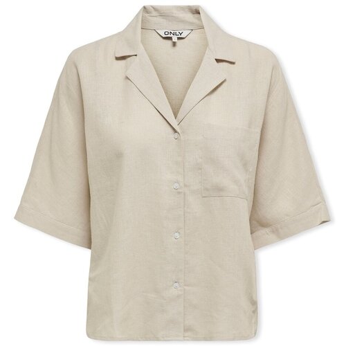 Only Noos Tokyo Life Shirt - Moonbeam Bež Slike