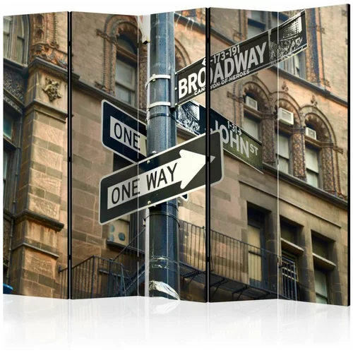  Paravan u 5 dijelova - All roads lead to Broadway II [Room Dividers] 225x172
