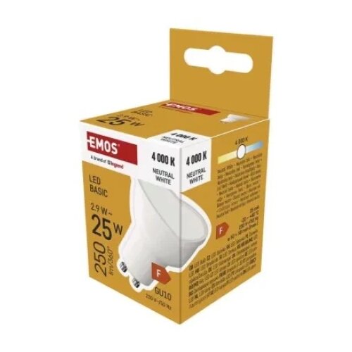  Led sijalica basic mr16 2,9w(25w) 250lm gu10 nw emos zl8f03 ( 3802 ) Slike