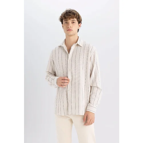 Defacto Relax Fit Striped Long Sleeve Shirt