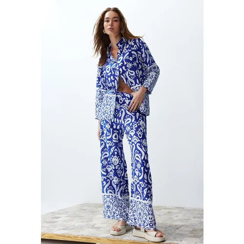 Trendyol Blue Woven Two Piece Set