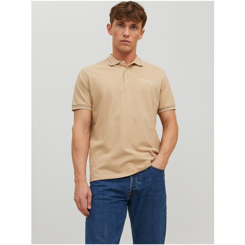 Jack &amp;amp; Jones Beige Mens Polo T-Shirt Archie - Men Slike