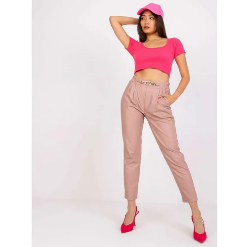 Fashion Hunters Porto faux leather pants in pink