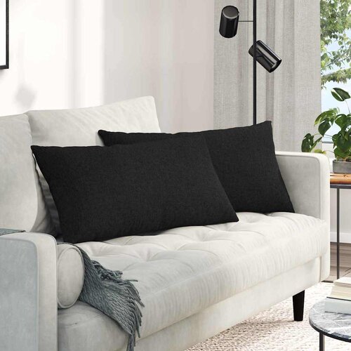  Jastučići za sofu 2 pcs Crna 80 x 40 cm tkanina Cene