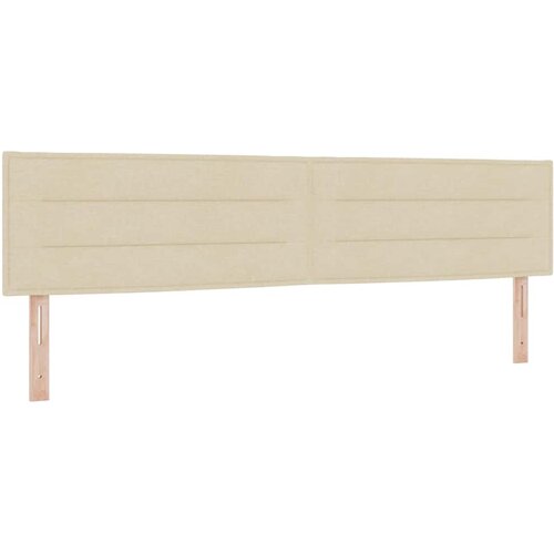  Krevet s opruga kutije s uzglavljem Krema 200 x 200 cm tkanina Slike