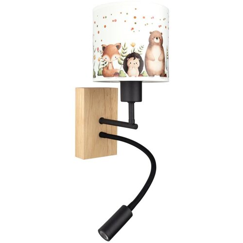 Brilagi LED fleksibilna lampa BOBO WOOD 1xE27/25W/230V + LED/3W hrast/crna/bela/sa životinjskim motivom Slike