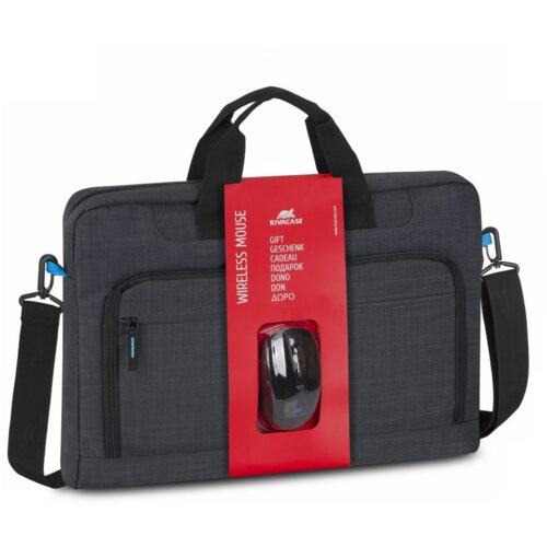 Riva Case 8058 bundel torba za prenosnik in tablico do 17,3 inch z brezžično mi&amp;scaron;ko - črna, (21105078) Slike