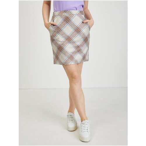 Orsay Beige ladies checkered skirt - Ladies Cijene