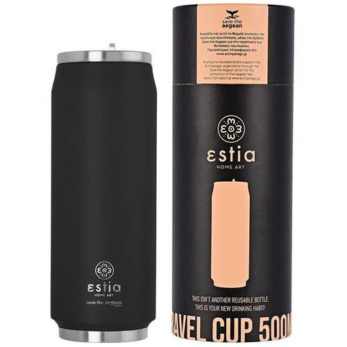 Estia izolirana potovalna steklenica 01-7843, 500 ml, polnočno črna Slike