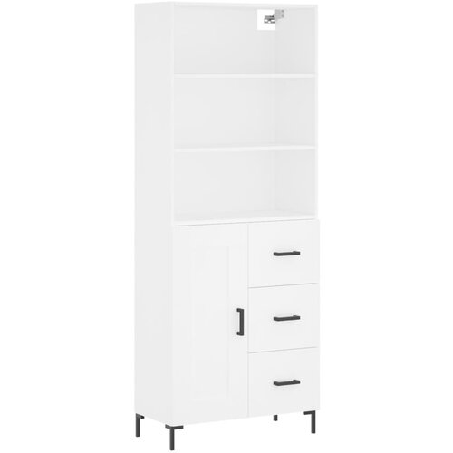 Maison Chic Visoka omara - Komoda - Predalnik bela 69,5x34x180 cm inženirski les, (21722348) Slike