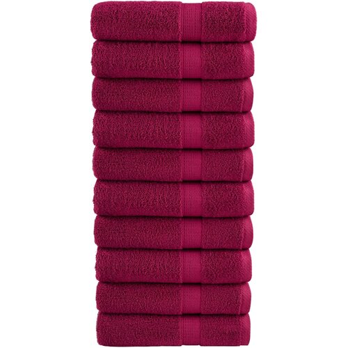  Ručnici za kupanje SOLUND 10 kom bordo 100 x 150 cm 600 gsm Cijene
