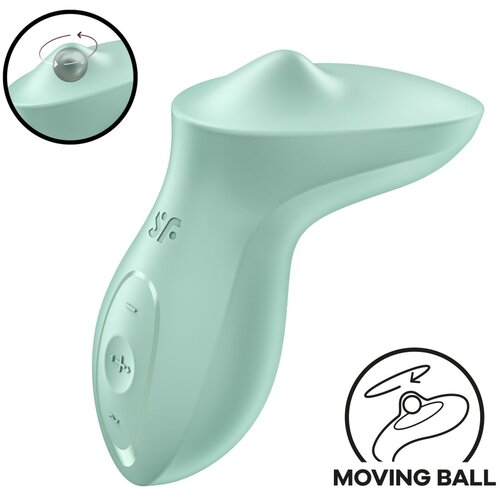 Satisfyer Exciterrr - vibrator za klitoris s rotirajućim kuglicama (zeleni) Slike