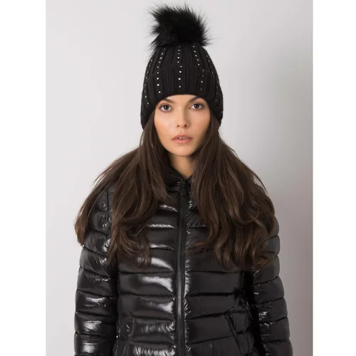 Fashion Hunters Black isolated hat with applications