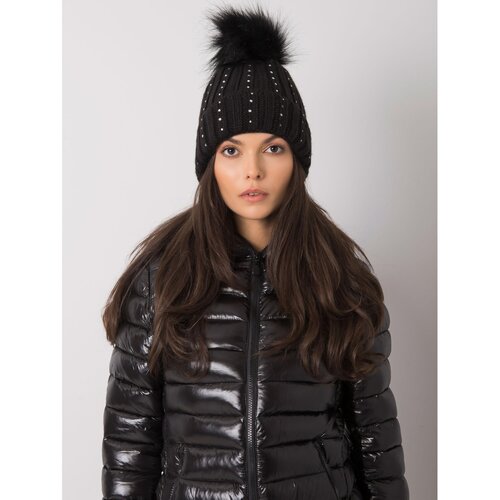 Fashion Hunters Black isolated hat with applications Slike