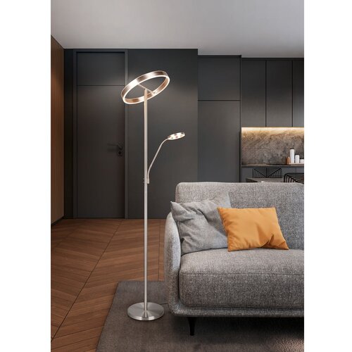  LED stoječa svetilka v srebrni barvi (vi&amp;scaron;ina 180 cm) Willis &amp;ndash; Slike