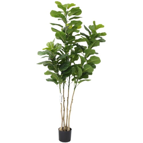 BZ 170Cm Umetna Ficus Lyrata Z 4 Debla In Temno Zelenimi Velikimi Listi Potted Umetna Rastlina Za Dom Pisarna Božična Dekoracija, (5000009116) Cene