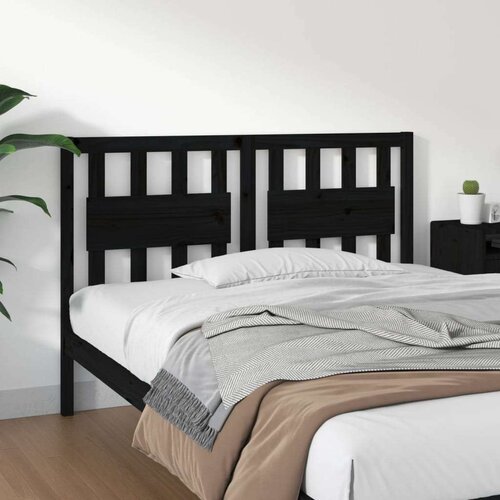  Uzglavlje za krevet crno 145 5 x 4 x 100 cm od masivne borovine Cijene