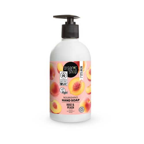 Organic Shop Hand Soap Rose Peach Slike