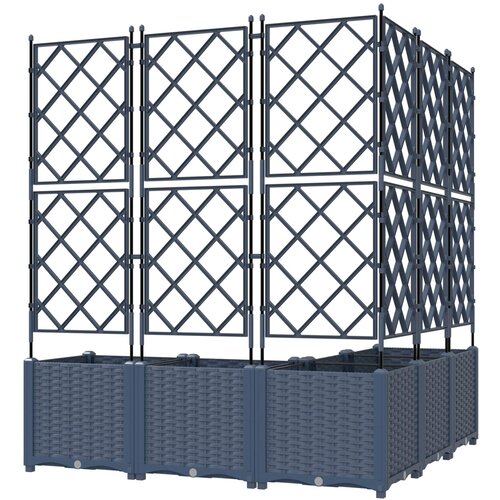  Vrtna saksija 5 pcs Sivi 120 x 120 x 143 cm Plastika Slike