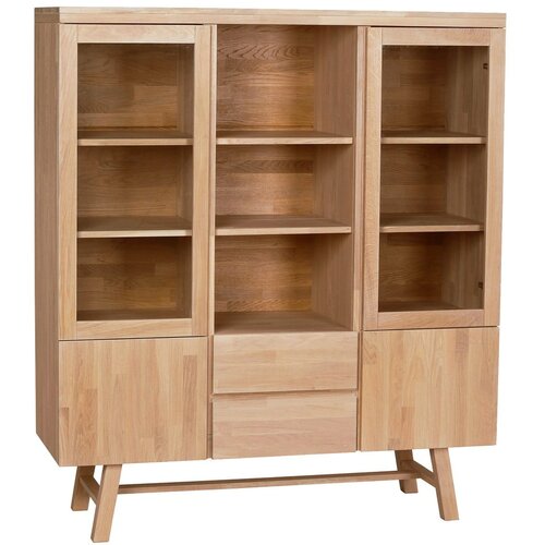 Rowico Vitrina od hrastovog drveta u prirodnoj boji 130x150 cm Brooklyn - Cijene