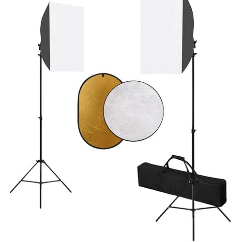 vidaXL foto studijski komplet s softboxi in odbojnikom Cene
