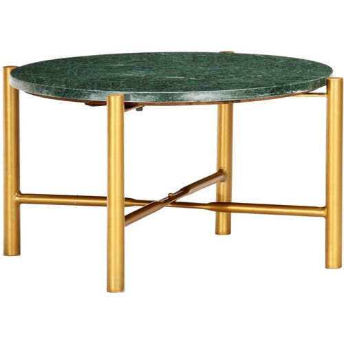 The Living Store Klubska mizica zelena 60x60x35 cm kamen z marmorno teksturo - Klubska Mizica, (21573476) Slike