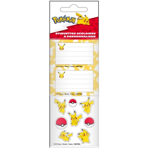 LA PLUME DOREE Pokemon - Pikachu School Sticers Label Cene