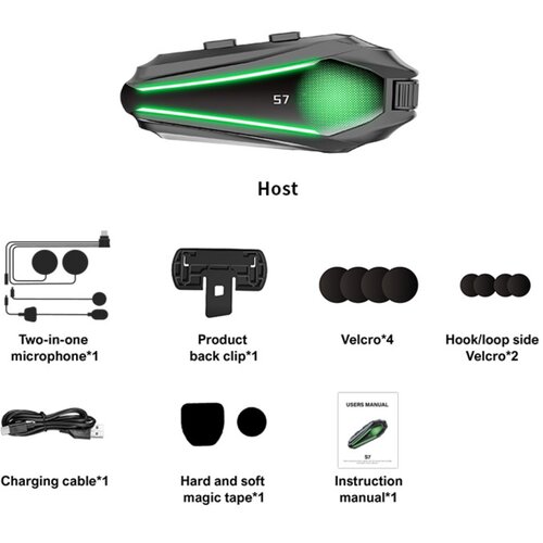 INF Motoristični Bluetooth komunikator za čelade &amp;ndash; IP67, 30h, Hi-Fi zvok, (5000323719) Slike