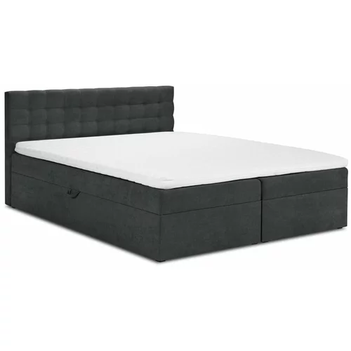 Mazzini Beds temno siva zakonska postelja Jade, 180 x 200 cm