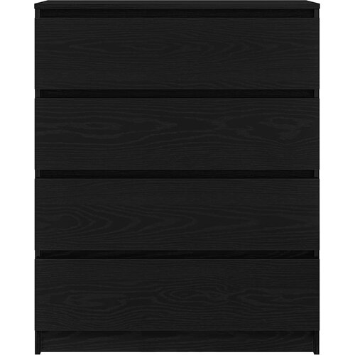  Komoda crni hrast 80x35x99 cm od konstruiranog drva Slike