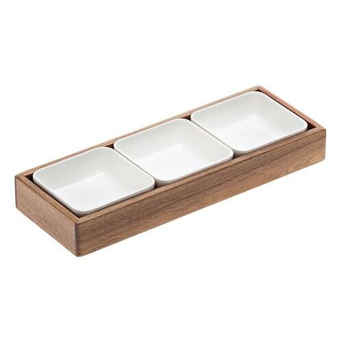  SET MELAMINSKIH POSUDA 3/1 U DRVENOM STALKU 31*11*4CM S5026 Cene