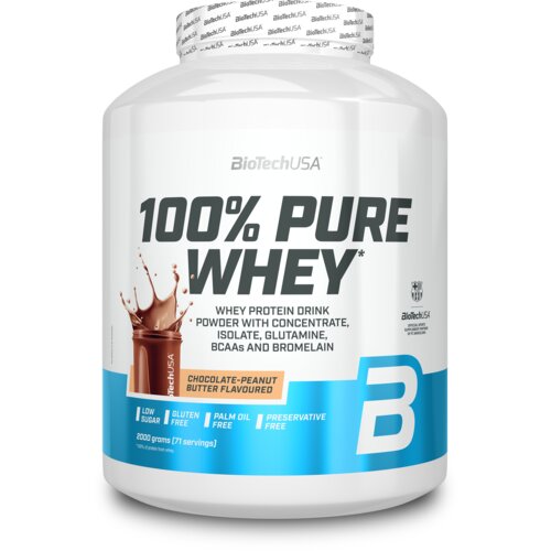 BioTech USA 100% Pure Whey 2kg čoko-kikiriki puter Slike