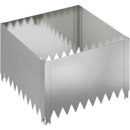 vidaXL Robovi trave 60 x 60 x 35 cm Jeklo Srebrna, (5000301727) Cene