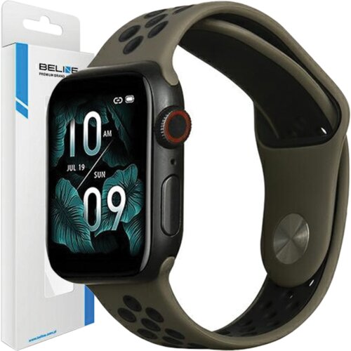 Beline pas za apple watch &scaron;port silikon 38/40/41MM rjav in črno etui, (21969390) Cene