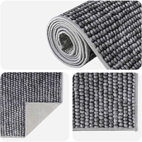  Tepih Antracit 50 x 150 cm 100% poliester 3 mm Mogu se prati Slike