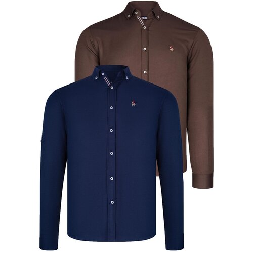 Dewberry DUAL SET G674 MENS SHIRT-NAVY BLUE-EARTH Cijene