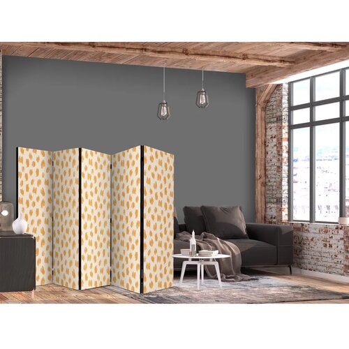  Paravan - Drawn Pattern in Spots and Dots - in Shades of Orange and Ecru 225x172 Dvostrani Cene