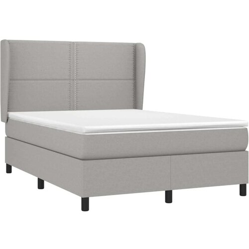  Box spring s madracem svjetlosivi 140x200 cm od tkanine Slike