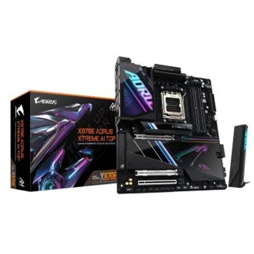 Gigabyte X870E A XTREME AI TOP AM5, Chipset X870E, 4x DDR5 OC up to 8800MT/s, Dual 10GbE LAN & Wi-Fi 7 & directional Ultra-high gain antenna with ARGB, Dual USB4 Type-C with DP-Alt, HDMI Cene
