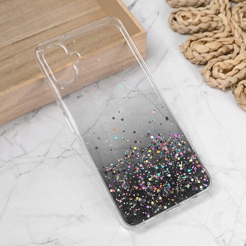  torbica silikonska glitter za samsung A065F galaxy A06 5G crna Slike