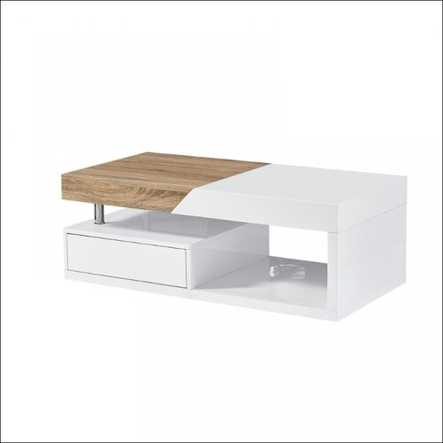 Olimp Sport Klub sto Stiven 3 Sonoma/Belo visoki sjaj Cene